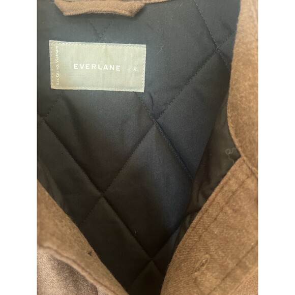 Everlane Dressy Men's Quilted  Field Jacket Brown Lined Chore Coat XL Heavy - Picture 6 of 11
